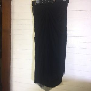 Spaziomoda Black Tulle Overlay Skirt